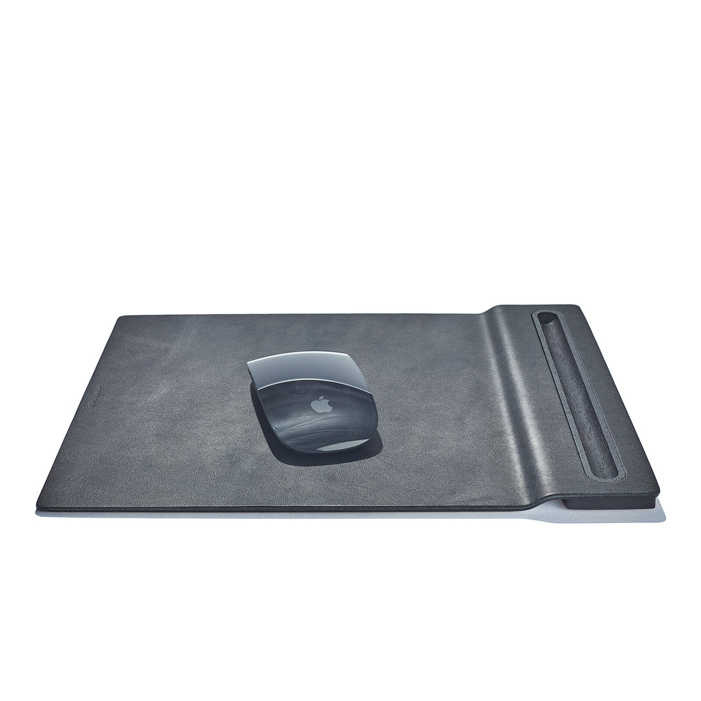 Mouse Pad (Leather / Blackened Walnut / Large Pen Tray)