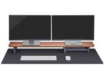 Home Office Bundle (Walnut Desk Shelf + Extra Large Desk Pad)